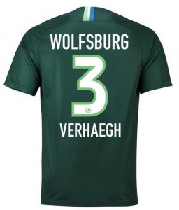 VfL Wolfsburg 2018/19 VERHAEGH 3 Home Shirt Soccer Jersey