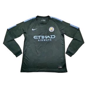 Manchester City 2017/18 Third Long Sleeved Shirt Soccer Jersey