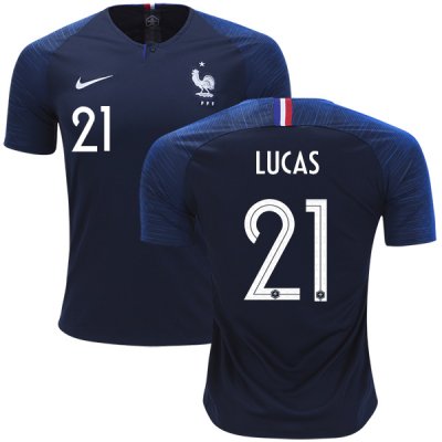 France 2018 World Cup LUCAS HERNANDEZ 21 Home Shirt Soccer Jersey