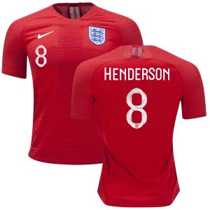England 2018 FIFA World Cup JORDAN HENDERSON 8 Away Shirt Soccer Jersey