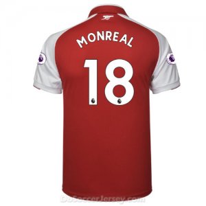 Arsenal 2017/18 Home MONREAL #18 Shirt Soccer Jersey