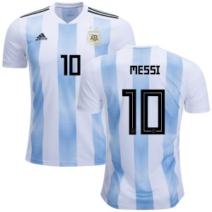 Argentina 2018 FIFA World Cup Home Lionel Messi #10 Shirt Soccer Jersey