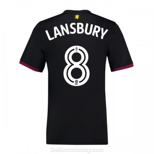 Aston Villa 2017/18 Away Lansbury #8 Shirt Soccer Jersey