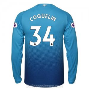 Arsenal 2017/18 Away COQUELIN #34 Long Sleeved Shirt Soccer Jersey