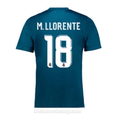Real Madrid 2017/18 Third M. Llorente #18 Shirt Soccer Jersey