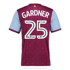 Aston Villa 2017/18 Home Gardner #25 Shirt Soccer Jersey