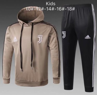 Kids Juventus 2018/19 Apricot Training Suit (Hoodie Sweatshirt + Pants)