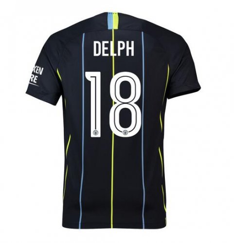 Manchester City 2018/19 Delph 18 UCL Cup Away Shirt Soccer Jersey