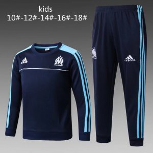 Kids Olympique Marseille Training Suit O'Neck Royal Blue 2017/18