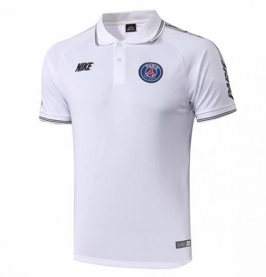 PSG 2019/2020 White Polo Shirt - Click Image to Close