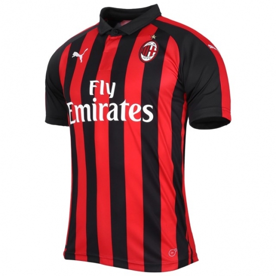 AC Milan 2018/19 Home Shirt Soccer Jersey - Click Image to Close
