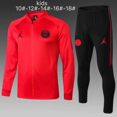 Kids PSG x Jordan 2018/19 Red Training Suit