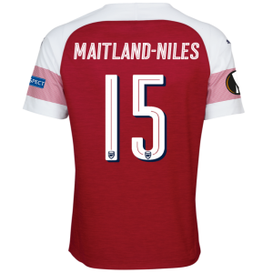 Arsenal 2018/19 Ainsley Maitland-Niles 15 UEFA Europa Home Shirt Soccer Jersey