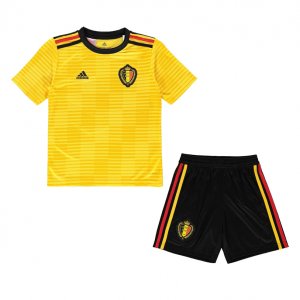 Belgium 2018 World Cup Away Kids Soccer Kit Children Shirt And Shorts