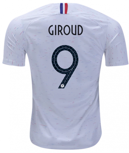 France 2018 World Cup Away Olivier Giroud Shirt Soccer Jersey