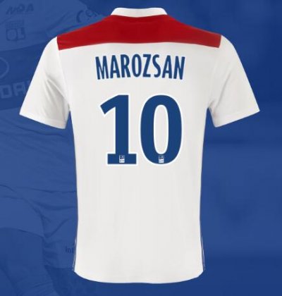 Olympique Lyonnais 2018/19 MAROZSAN 10 Home Shirt Soccer Jersey