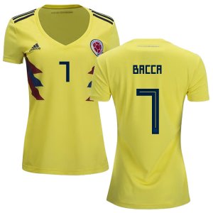 Colombia 2018 World Cup CARLOS BACCA 7 Women's Home Shirt Soccer Jersey