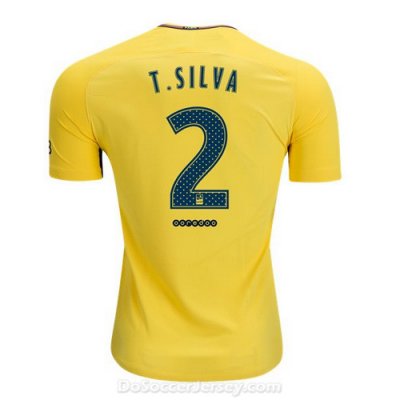 PSG 2017/18 Away T.Silva #2 Shirt Soccer Jersey