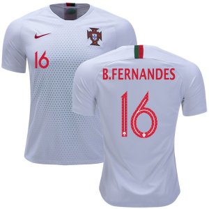 Portugal 2018 World Cup BRUNO FERNANDES 16 Away Shirt Soccer Jersey