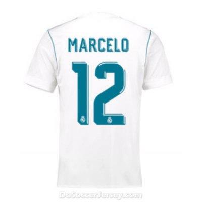 Real Madrid 2017/18 Home Marcelo #12 Shirt Soccer Jersey