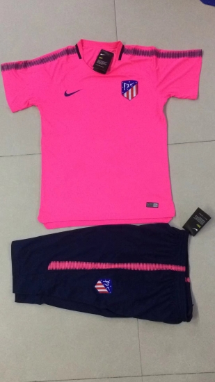 Atletico Madrid 2017/18 Pink Short Training Suit - Click Image to Close