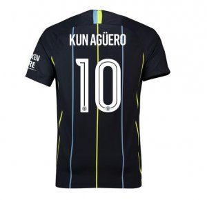 Manchester City 2018/19 Kun Agüero 10 UCL Cup Away Shirt Soccer Jersey