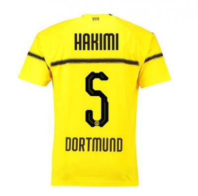 Borussia Dortmund 2018/19 Hakimi 5 Cup Home Shirt Soccer Jersey