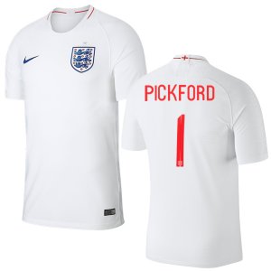 England 2018 FIFA World Cup JORDAN PICKFORD 1 Home Shirt Soccer Jersey