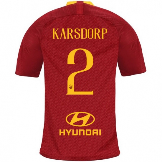 AS Roma 2018/19 KARSDORP 2 Home Shirt Soccer Jersey - Click Image to Close