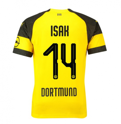Borussia Dortmund 2018/19 Isak 14 Home Shirt Soccer Jersey