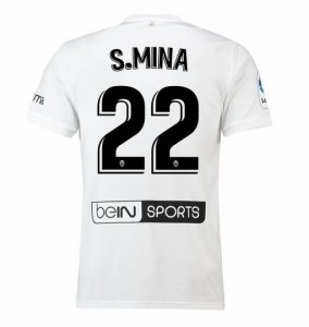 Valencia 2018/19 S. MINA 22 Home Shirt Soccer Jersey