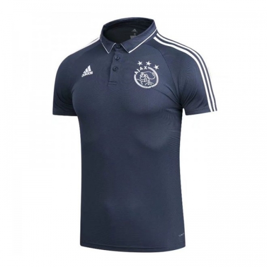 Ajax 2017/18 Navy Polo Shirt - Click Image to Close