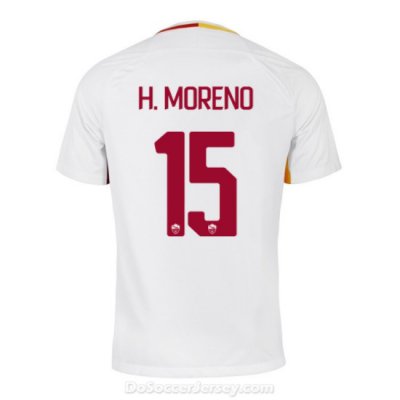 AS ROMA 2017/18 Away H. MORENO #15 Shirt Soccer Jersey