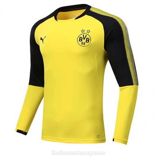 Borussia Dortmund 2017/18 Yellow Round Neck Training Sweater - Click Image to Close