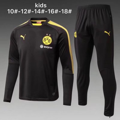 Kids Borussia Dortmund Training Suit O'Neck Black 2017/18