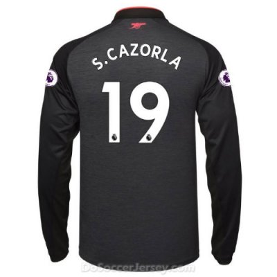 Arsenal 2017/18 Third S.CAZORLA #19 Long Sleeved Shirt Soccer Jersey