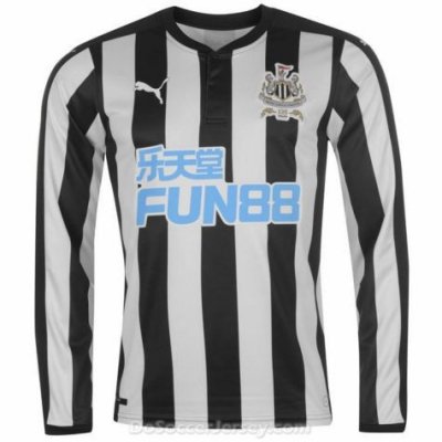 Newcastle United 2017/18 Home Long Sleeved Shirt Soccer Jersey