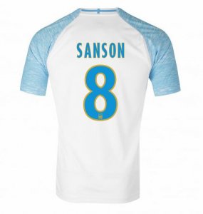 Olympique de Marseille 2018/19 SANSON 8 Home Shirt Soccer Jersey