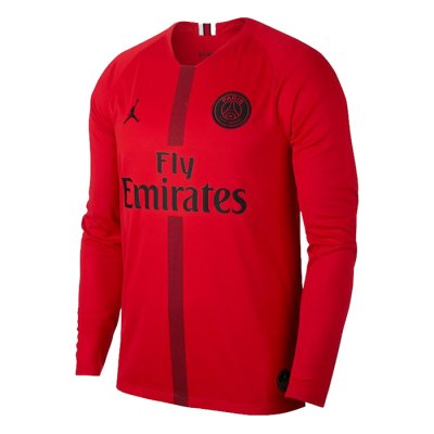 PSG X JORDAN COLLECTION 2018/19 Third Red LS Shirt Soccer Jersey