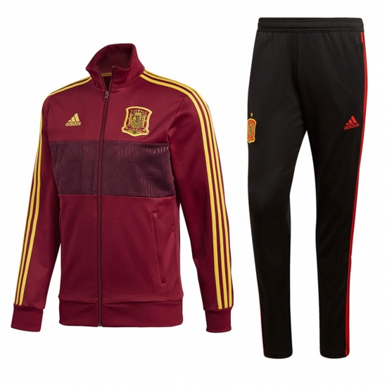 Spain FIFA World Cup 2018 Burgundy Training Suit Jacket + Pants - Click Image to Close