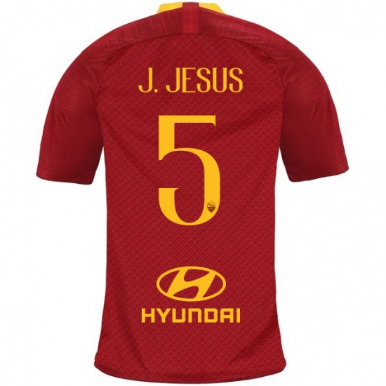 AS Roma 2018/19 J. JESUS 5 Home Shirt Soccer Jersey - Click Image to Close