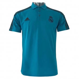 Real Madrid 2017/18 Light Blue Polo Shirt