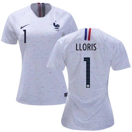 France 2018 World Cup HUGO LLORIS 1 Women's Away Shirt Soccer Jersey - Click Image to Close