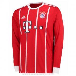 Bayern Munich 2017/18 Home Long Sleeved Shirt Soccer Jersey