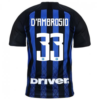 Inter Milan 2018/19 D'AMBROSIO 33 Home Shirt Soccer Jersey