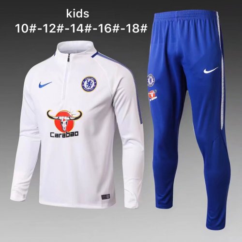 Kids Chelsea Training Suit White 2017/18