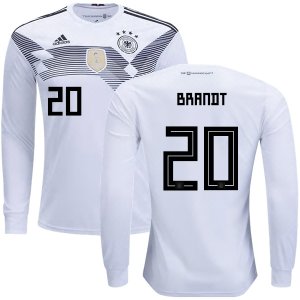 Germany 2018 World Cup JULIAN BRANDT 20 Home Long Sleeve Shirt Soccer Jersey