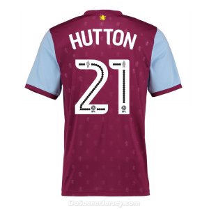 Aston Villa 2017/18 Home Hutton #21 Shirt Soccer Jersey