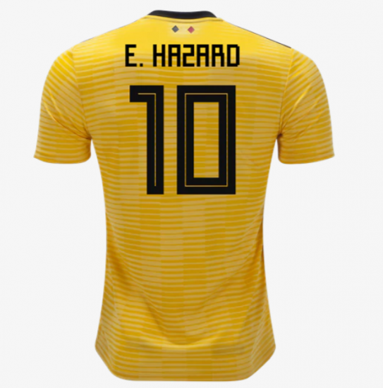 Belgium 2018 World Cup Away Eden Hazard Shirt Soccer Jersey - Click Image to Close