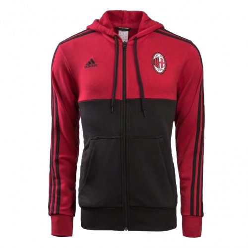 AC Milan 2017/18 Red Presentation Hoodie Full Zip Jacket